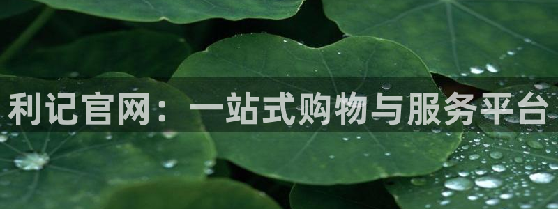 美狮贵宾会app入口：利记官网：一站式购物与服务平台