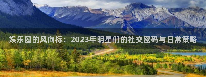 美狮贵宾会,apk：娱乐圈的风向标：2023年明星们的社交密码与日常策略